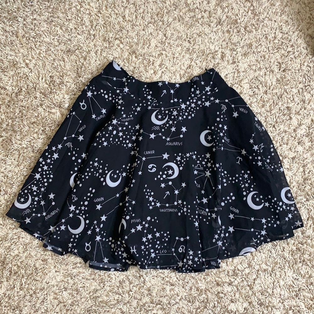 Astrology Goth Skater Skirt